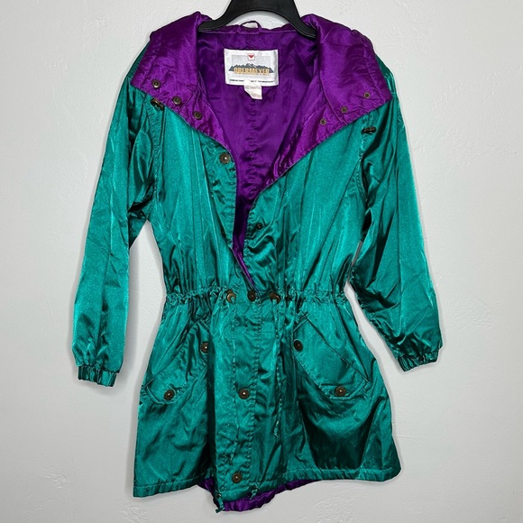 Vintage Obermeyer Purple & Teal 80’s Retro Ski Snow Jacket - Picture 1 of 6